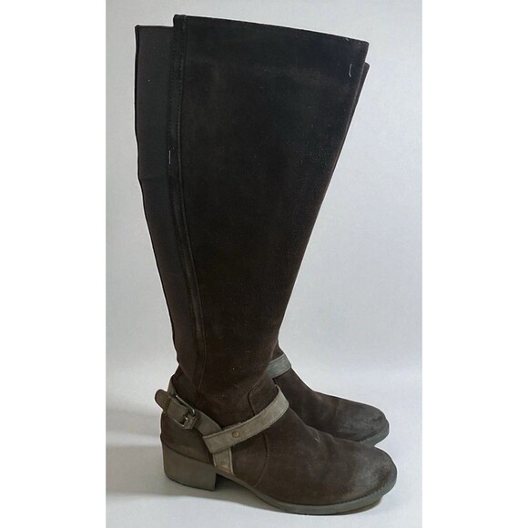 Bos & Co. Blossom Tall Suede Riding Boots US 7-7.5 Espresso Brown Waterproof NEW - Picture 1 of 15